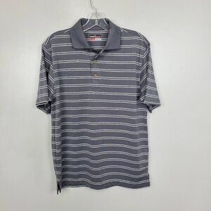 Grand Slam Performance Men's Striped Short Sleeve Collared Polo Shirt Size S